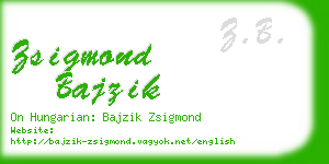 zsigmond bajzik business card